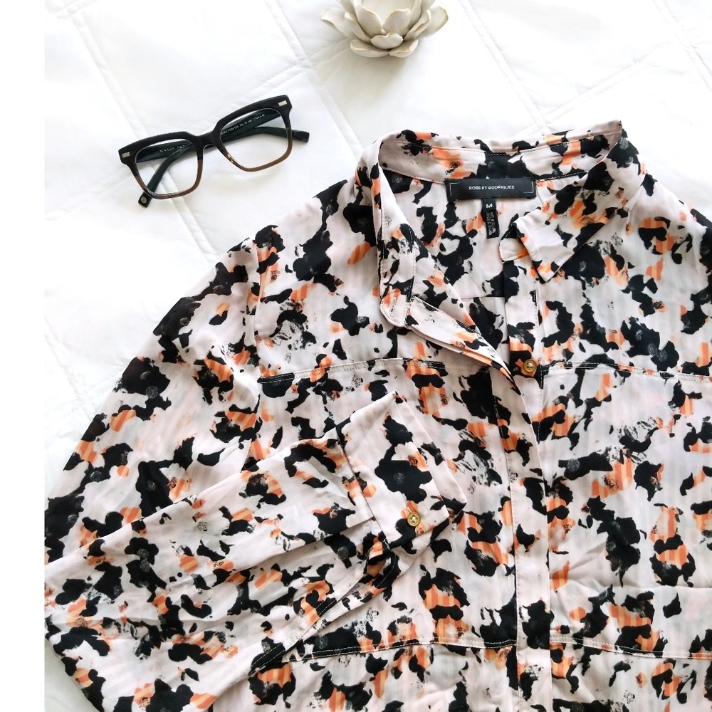 Robert Rodriguez abstract print blouse - medium
